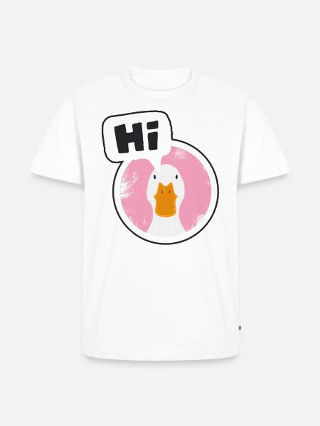 HI Gans - Männer Premium Bio T-Shirt - Weiß