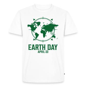 Jour de la Terre 22 avril - T-shirt Premium bio Homme - blanc - Devant - Nico (187cm)
