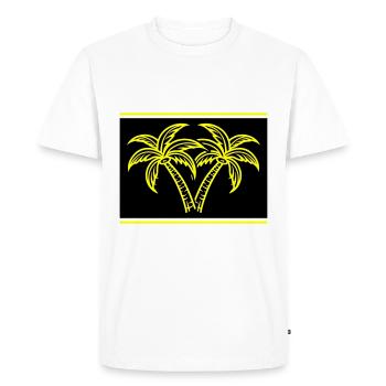 Icône de Palm Island l’été - T-shirt Premium bio Homme - blanc - Devant - Nico (187cm)