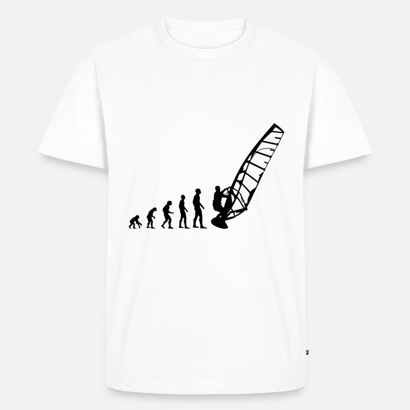 Windsurfer Surfing Windsurfing Windsurfing Evolution - Men's Premium Organic T-Shirt - white
