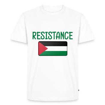 Stand against Palestine demonstration - Men's Premium Organic T-Shirt - white - Front - Nico (187cm)