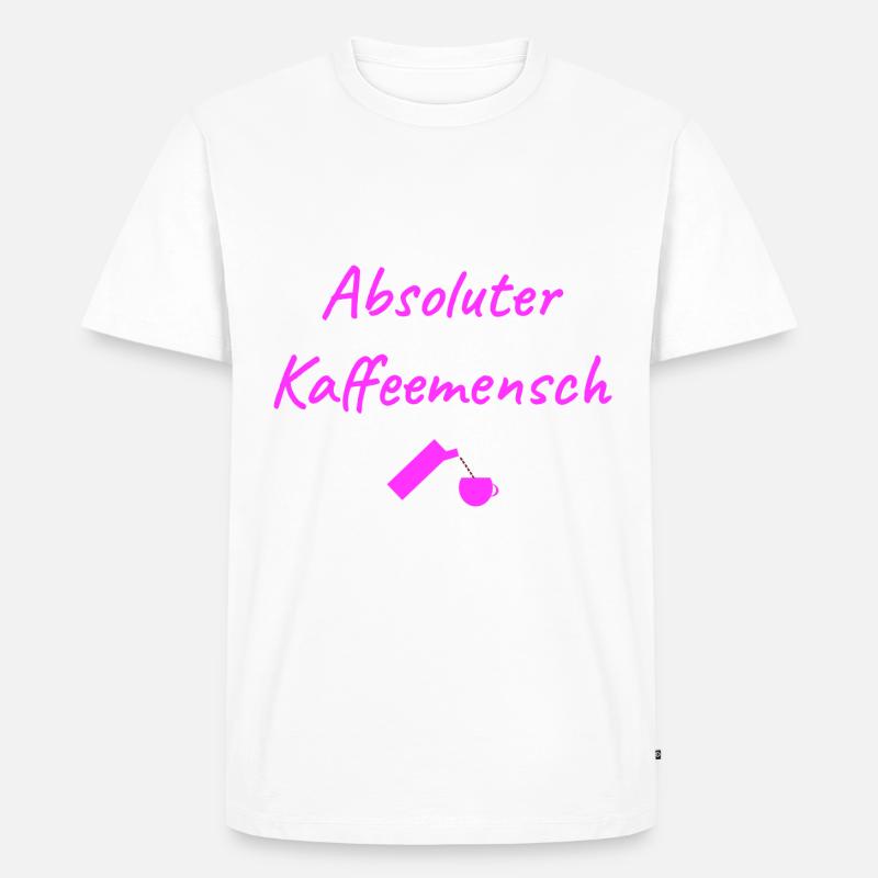Kaffee Kaffeeliebhaber Kaffeemensch - Männer Premium Bio T-Shirt - Weiß