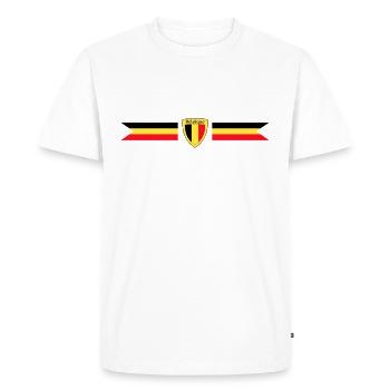 Belgique Belgium - 2022 - Men's Premium Organic T-Shirt - white - Front - Nico (187cm)