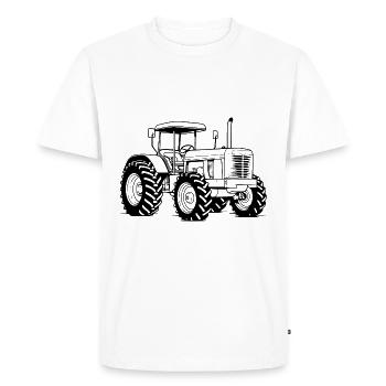 Tractor icon - Men's Premium Organic T-Shirt - white - Front - Nico (187cm)
