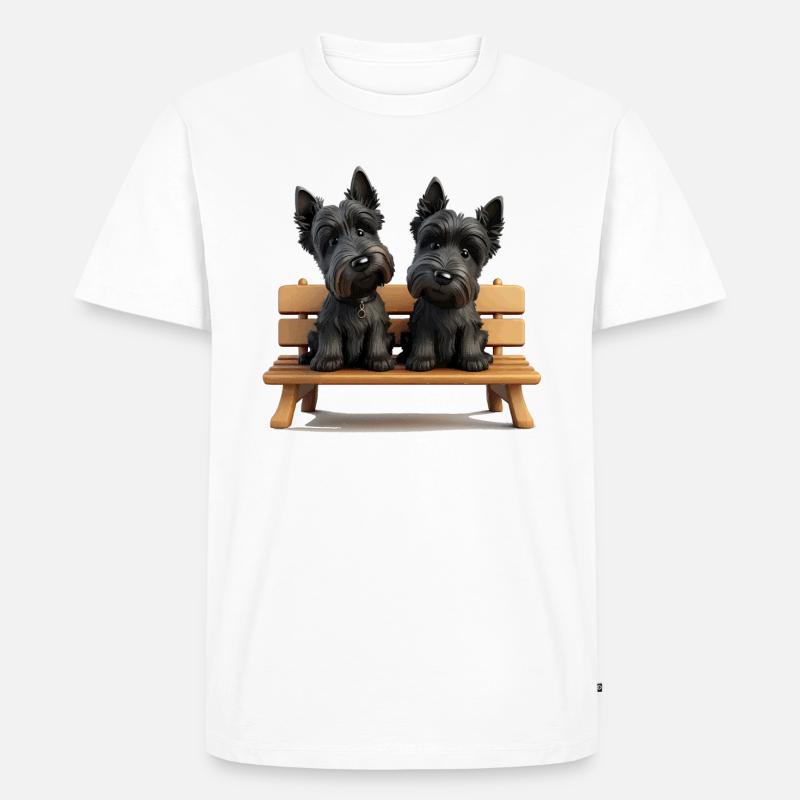 Scottish Terrier Geschenk - Männer Premium Bio T-Shirt - Weiß