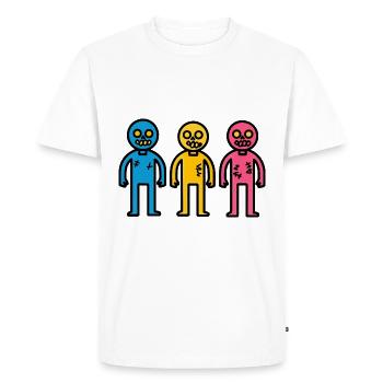 Zombies Halloween Symbol Team - Men's Premium Organic T-Shirt - white - Front - Nico (187cm)