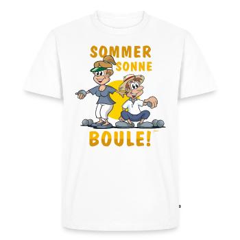 Cartoon Sommer Sonne Boule - Männer Premium Bio T-Shirt - Weiß - Vorne - Nico (187cm)