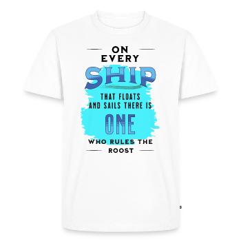 Captain Yacht for sailors and skippers boat - Men's Premium Organic T-Shirt - white - Front - Nico (187cm)