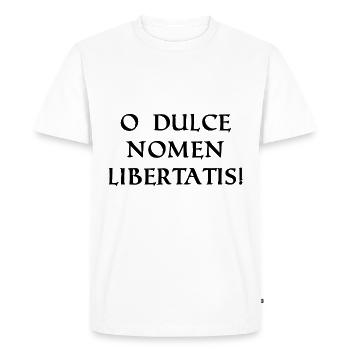 o sweet name freedom black - Men's Premium Organic T-Shirt - white - Front - Nico (187cm)