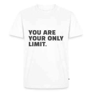 Motivation Saying Statement Self-Confidence - Men's Premium Organic T-Shirt - white - Front - Nico (187cm)