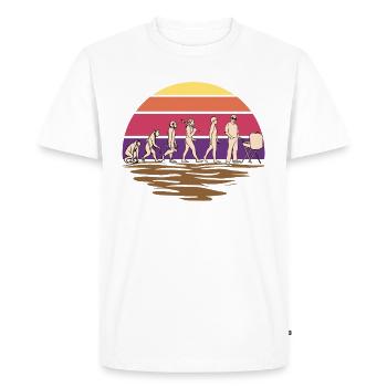 Evolution Grillmeister Grill Gift for Barbecues - Men's Premium Organic T-Shirt - white - Front - Nico (187cm)