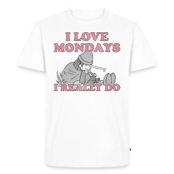 Pinocchio Lounges And Loves Mondays - Men's Premium Organic T-Shirt - white - Front - Nico (187cm)