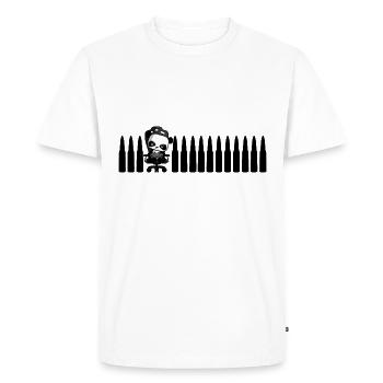 cool Gaming Panda Nerd Cartridges Shooter Gamer - Men's Premium Organic T-Shirt - white - Front - Nico (187cm)