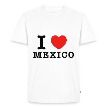 J’aime le Mexique - T-shirt Premium bio Homme - blanc - Devant - Nico (187cm)