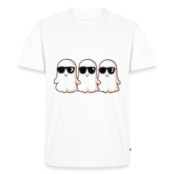 Ghosts Halloween Cool - Men's Premium Organic T-Shirt - white - Front - Nico (187cm)