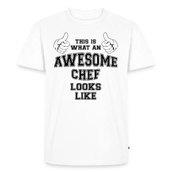 This is what an awesome chef looks like Gifts - Men's Premium Organic T-Shirt - white - Front - Nico (187cm)