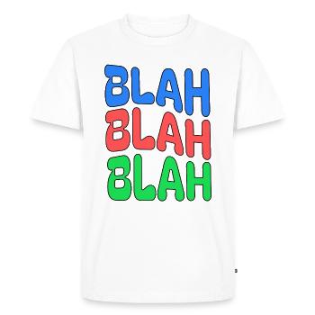 BLAH BLAH BLAH Colorful Statement - Men's Premium Organic T-Shirt - white - Front - Nico (187cm)
