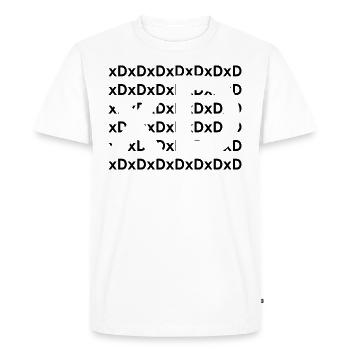 xD - Silhouette noire sans contour - T-shirt Premium bio Homme - blanc - Devant - Nico (187cm)