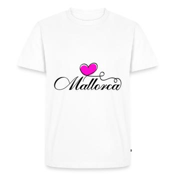 Mallorca Heart Love - Men's Premium Organic T-Shirt - white - Front - Nico (187cm)