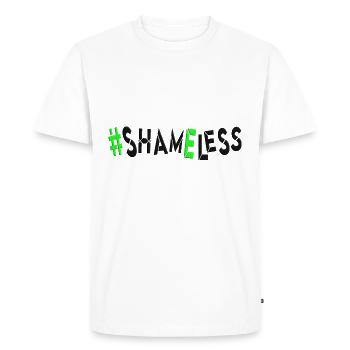 #shameless flagrant unabashed barefaced - Men's Premium Organic T-Shirt - white - Front - Nico (187cm)