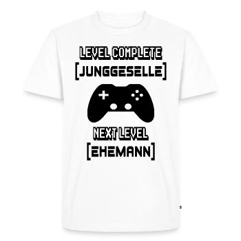 JGA Bachelor Party Husband - Men's Premium Organic T-Shirt - white - Front - Nico (187cm)