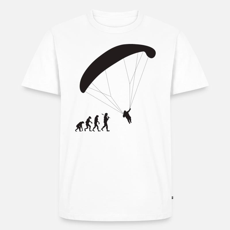 Paragliding Evolution - Männer Premium Bio T-Shirt - Weiß