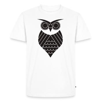 Owl - Men's Premium Organic T-Shirt - white - Front - Nico (187cm)