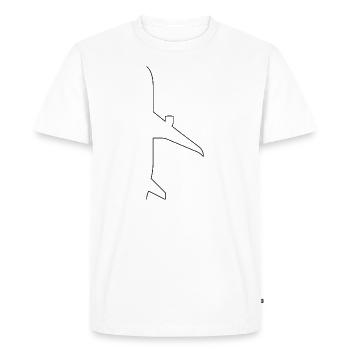 plane - Men's Premium Organic T-Shirt - white - Front - Nico (187cm)