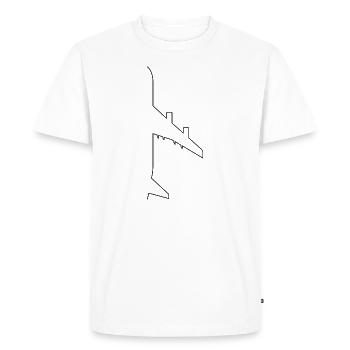 plane - Men's Premium Organic T-Shirt - white - Front - Nico (187cm)