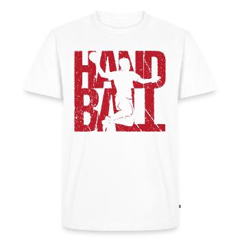 Handball - T-shirt Premium bio Homme - blanc - Devant - Nico (187cm)