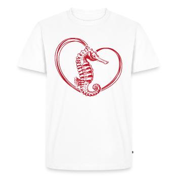 Hippocampe - T-shirt Premium bio Homme - blanc - Devant - Nico (187cm)