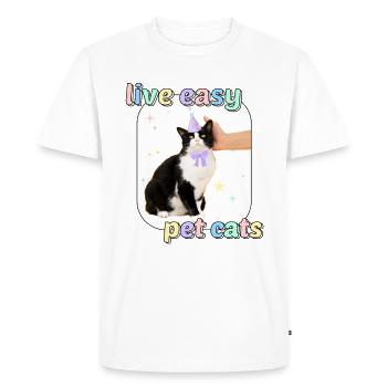 Cat Memes - Bad Luck Pet Cats - Men's Premium Organic T-Shirt - white - Front - Nico (187cm)