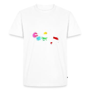 Drôle de Paintball You Snooze You Bruise - - T-shirt Premium bio Homme - blanc - Devant - Nico (187cm)