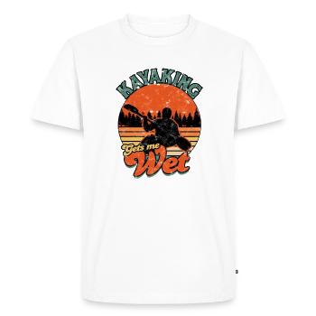 Kayaking Gets Me Wet Kayaker Boating - River - Men's Premium Organic T-Shirt - white - Front - Nico (187cm)