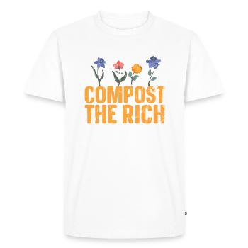 Compost the Rich Socialist Resistance Protest - - Men's Premium Organic T-Shirt - white - Front - Nico (187cm)