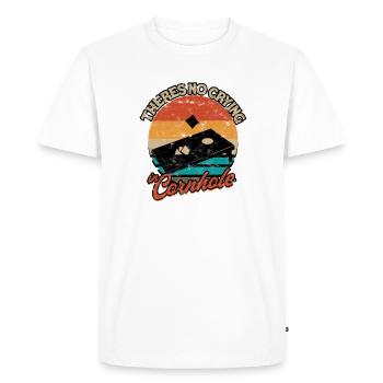 Il n’y a pas de pleurs dans le sac de haricots Cornhole Sack - - T-shirt Premium bio Homme - blanc - Devant - Nico (187cm)