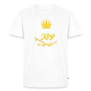 Cornhole roi la légende est arrivée - Cornhole - T-shirt Premium bio Homme - blanc - Devant - Nico (187cm)