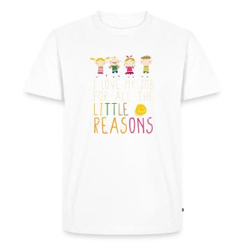 I love my job for all the little reasons - - Men's Premium Organic T-Shirt - white - Front - Nico (187cm)