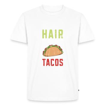 Coupera les cheveux pour Tacos Drôle Coiffeur - - T-shirt Premium bio Homme - blanc - Devant - Nico (187cm)