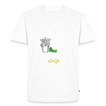 J’adore quand vous mettez le pourboire - Bar à cocktails - T-shirt Premium bio Homme - blanc - Devant - Nico (187cm)