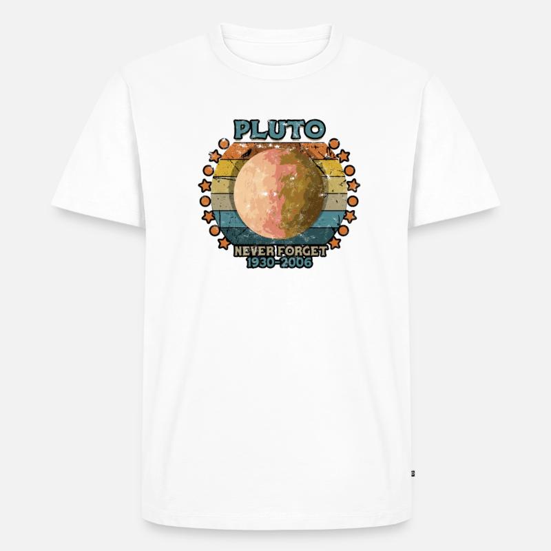 Pluto never forget 1930-2006 - Universum - Männer Premium Bio T-Shirt - Weiß