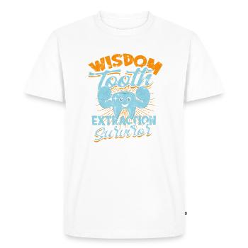 Wisdom tooth extraction survivor - Dentistry - Men's Premium Organic T-Shirt - white - Front - Nico (187cm)
