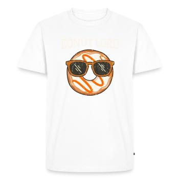 Donut Lord Pretzel Lady - Beignet de boulanger coloré - T-shirt Premium bio Homme - blanc - Devant - Nico (187cm)