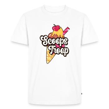 Scoops Troop - Dessert coloré au pudding au gâteau sucré - T-shirt Premium bio Homme - blanc - Devant - Nico (187cm)