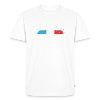 Futur policier Ma carrière - Correctionnel - T-shirt Premium bio Homme - blanc - Devant - Nico (187cm)