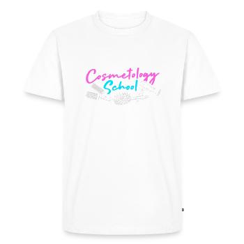 J’ai survécu à l’école de cosmétologie - équipements de salon - T-shirt Premium bio Homme - blanc - Devant - Nico (187cm)