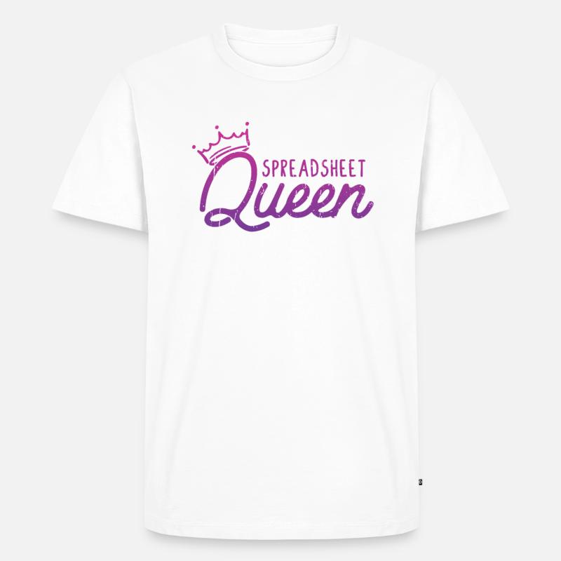 Spreadsheet Queen - data code - Men's Premium Organic T-Shirt - white