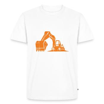 Je viens de laisser tomber une charge - construction - T-shirt Premium bio Homme - blanc - Devant - Nico (187cm)