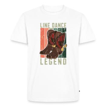Line Dance Legend - rétro - T-shirt Premium bio Homme - blanc - Devant - Nico (187cm)