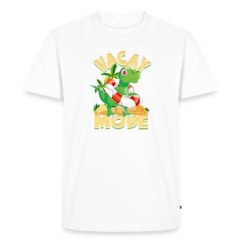 Vacay Mode Dinosaure Mignon - trex - T-shirt Premium bio Homme - blanc - Devant - Nico (187cm)